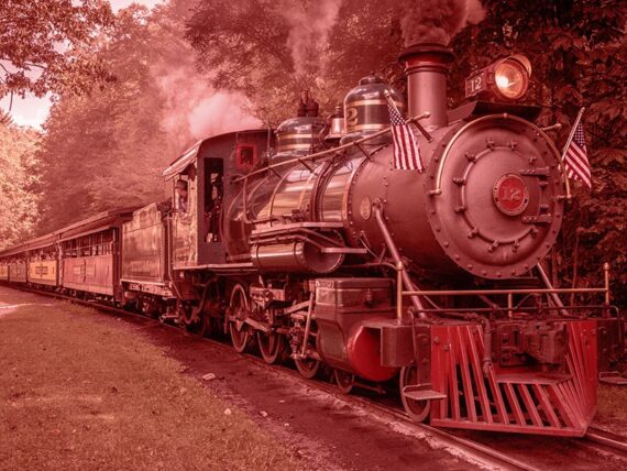 Historic steam locomotive No. 12, Tweetsie, taking guests on a Wild West Adventure at Tweetsie Railroad